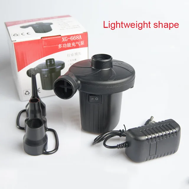 New Electric Air Pump Automatic & Quick Pumping with 3 Jets for Air Mattress Inflatable Boat Beds CSL2018
