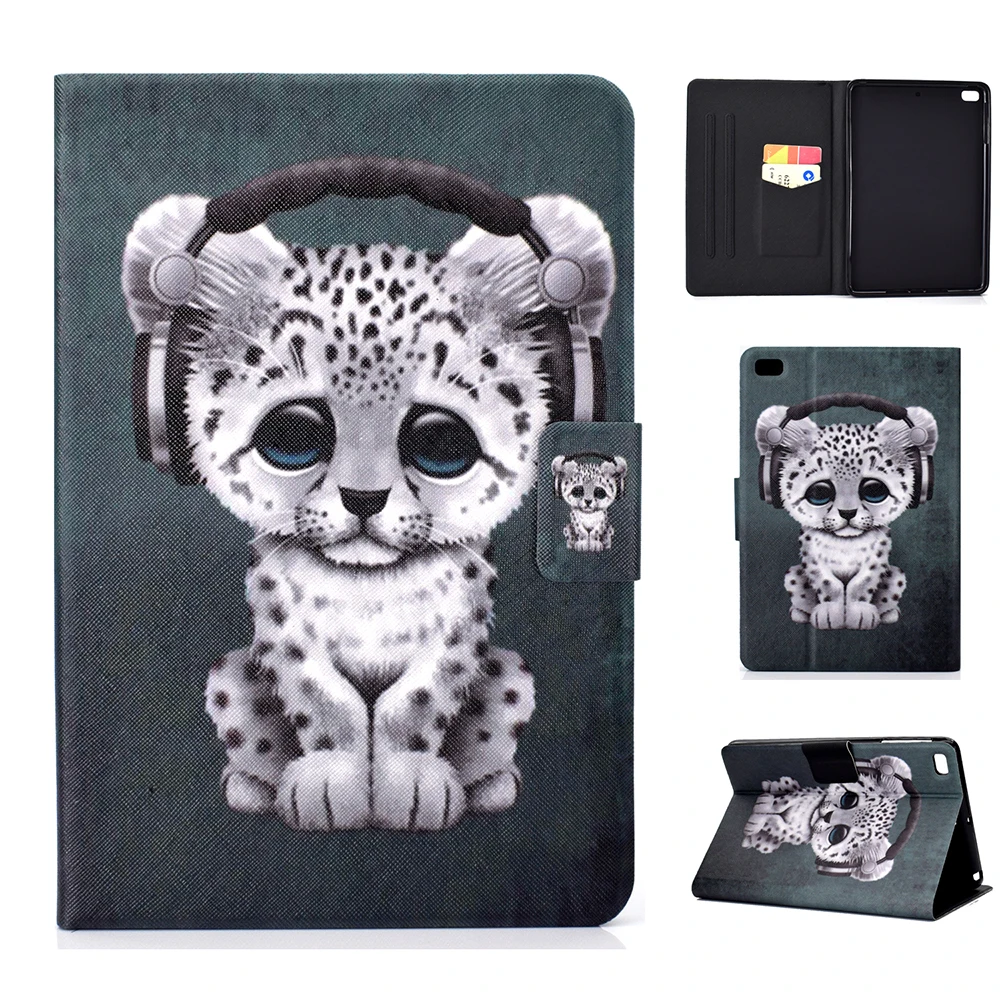 Мода рисунком с подставкой карманом для карт чехол Apple iPad Mini 1/2/3/4 mini4 mini3 кошки