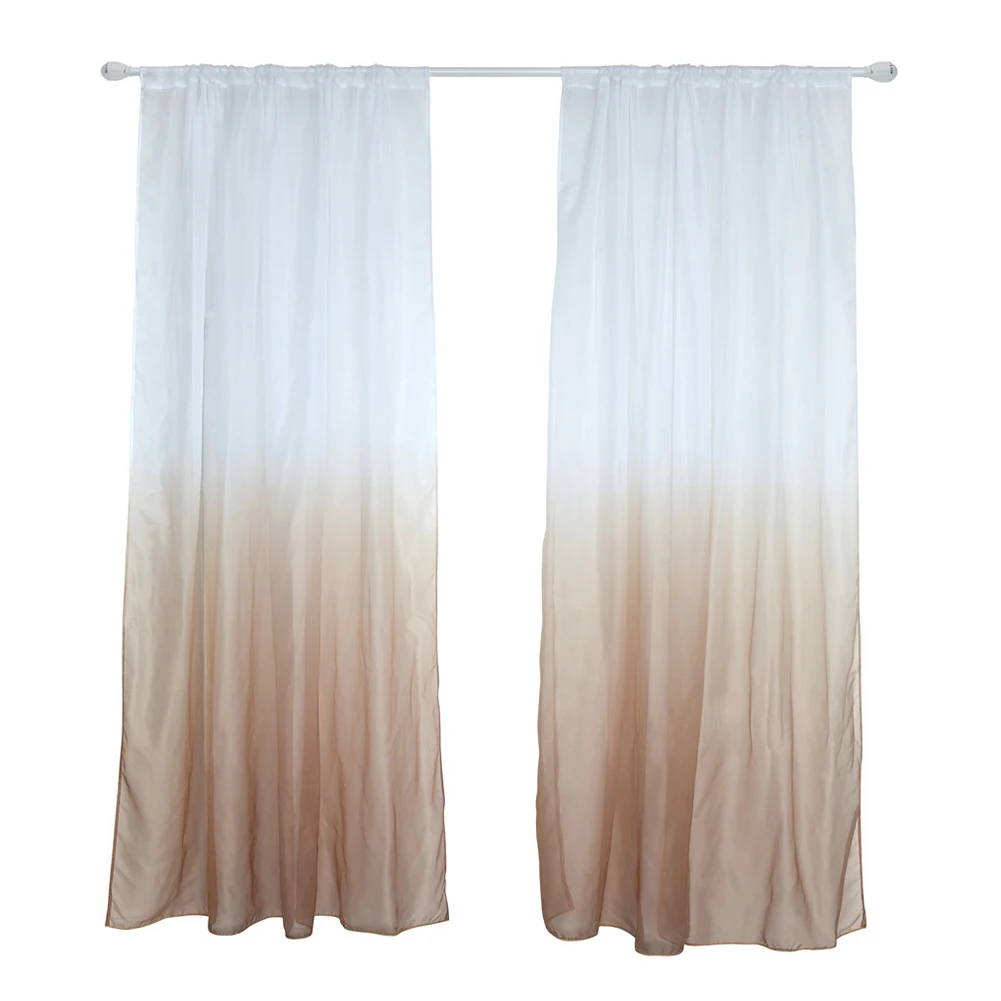 HOT SALE! Modern Gradient Color Window Tulle Curtain Sheer Drape Valance Bedroom Decor Home Textile