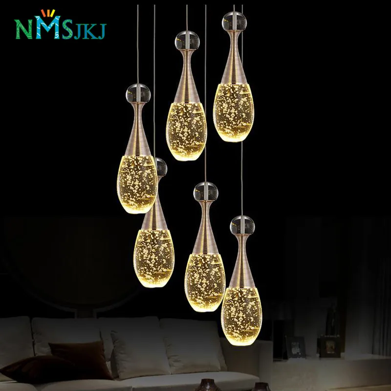 Современный короткий светодиодный светильник для ресторана s Bubble Lustre