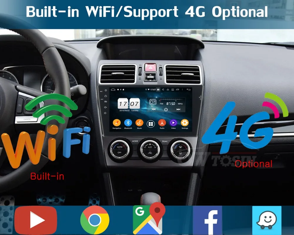 " ips 8 ядерный 4G+ 64G Android 9,0 автомобильный мультимедийный плеер для Subaru WRX Forester радио gps CarPlay Parrot