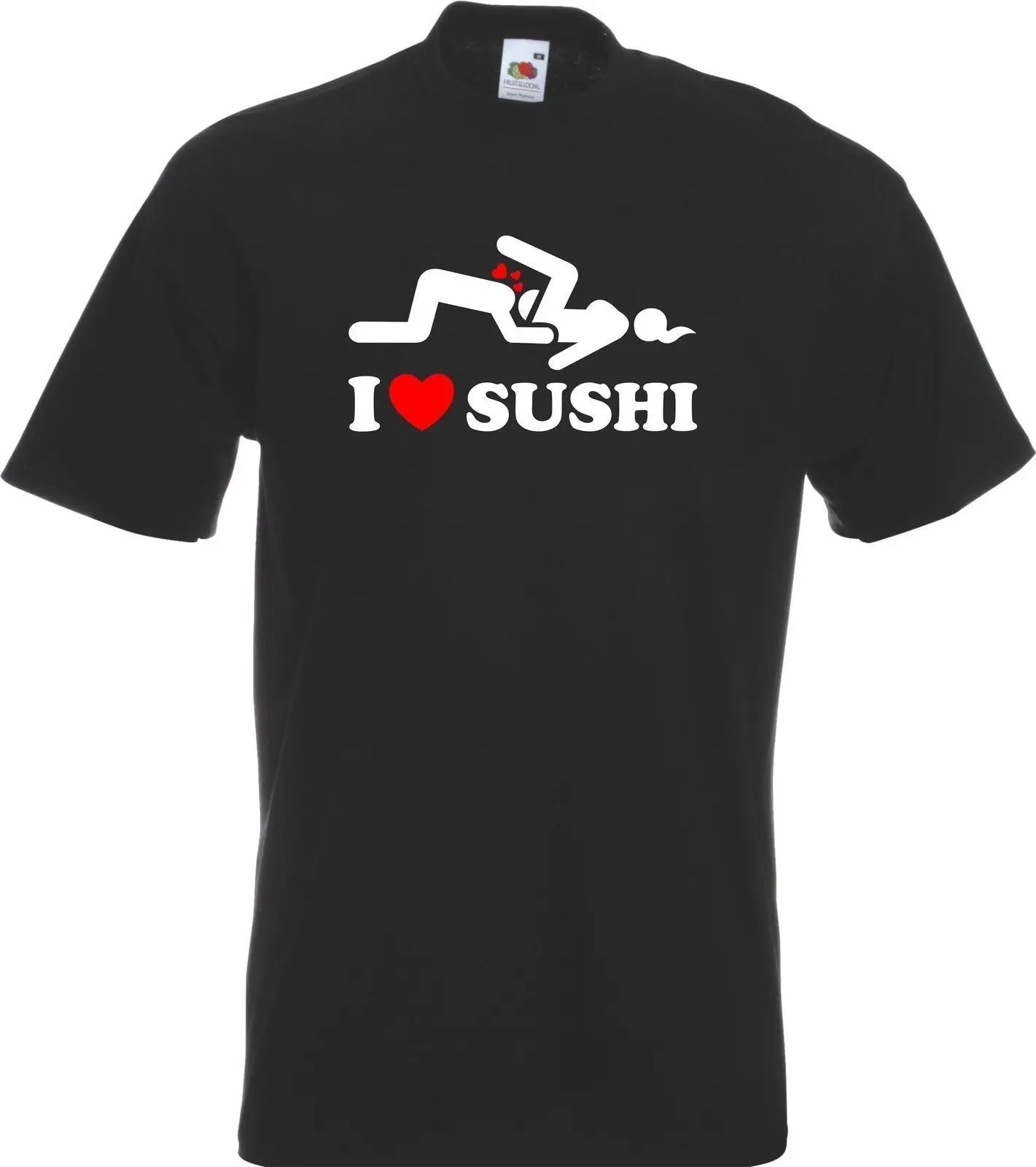 I LOVE HEART SUSHI Funny Rude Food Gift T Shirt Tshirtin TShirts from
