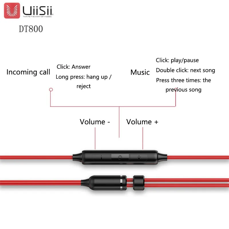 Новая оригинальная коробка UIISII DT800 2DD+ 2BA наушники HIFI шумоизоляция стерео монитор гарнитура с микрофоном наушники для мобильного телефона