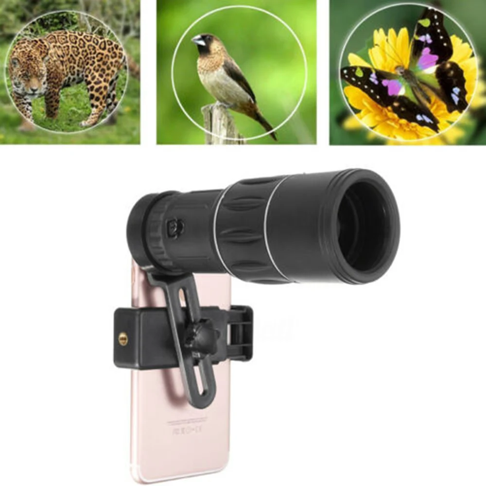 HD 16x зум объектив телескоп камера с зажимом для iPhone XS MAX samsung Note 9 8 S9 Plus Универсальный объектив