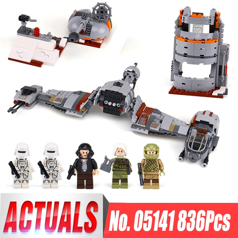 

Lepin 05141 Star The Defense Of Crait Set Compatible legoinglys 75202 Wars Building Blocks Bricks Educational Toys Birthday Gift