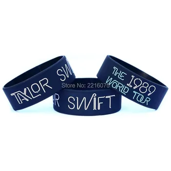 

300pcs one inch The 1989 World Tour Taylor Concert wristband silicone bracelets free shipping by DHL express