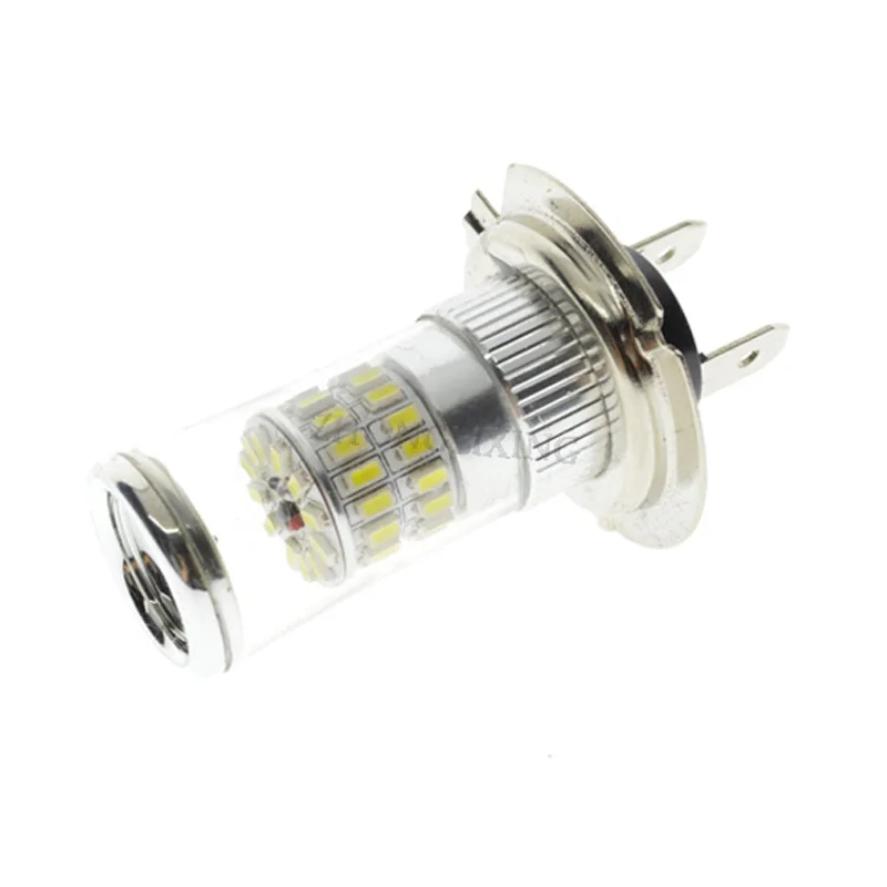 

1X H7 led light 48LED Lamps Bright White 3014SMD Auto Bulbs Reflector Mirror Design Head Fog Lights DRL Car Light Source Styling