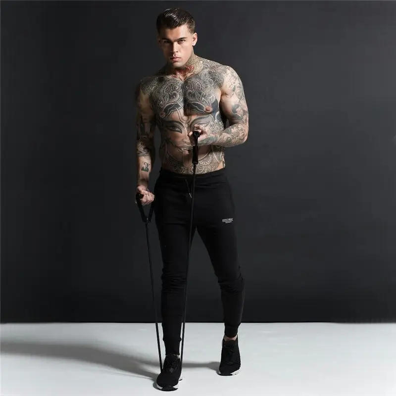 Jogger Pants Men Cotton Sweatpants-5