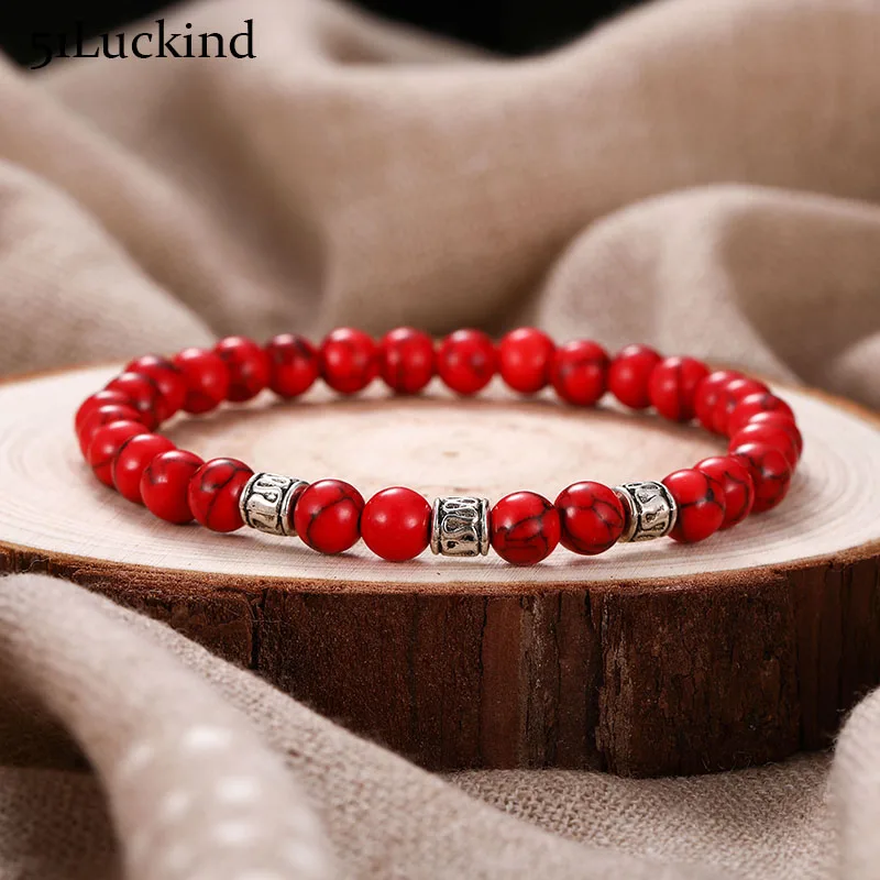 

6 mm Natural Stone Beads Mens Bracelet 6 Color Handmade Round Beaded Braclet For Male Hand Jewelry Homme Bijoux