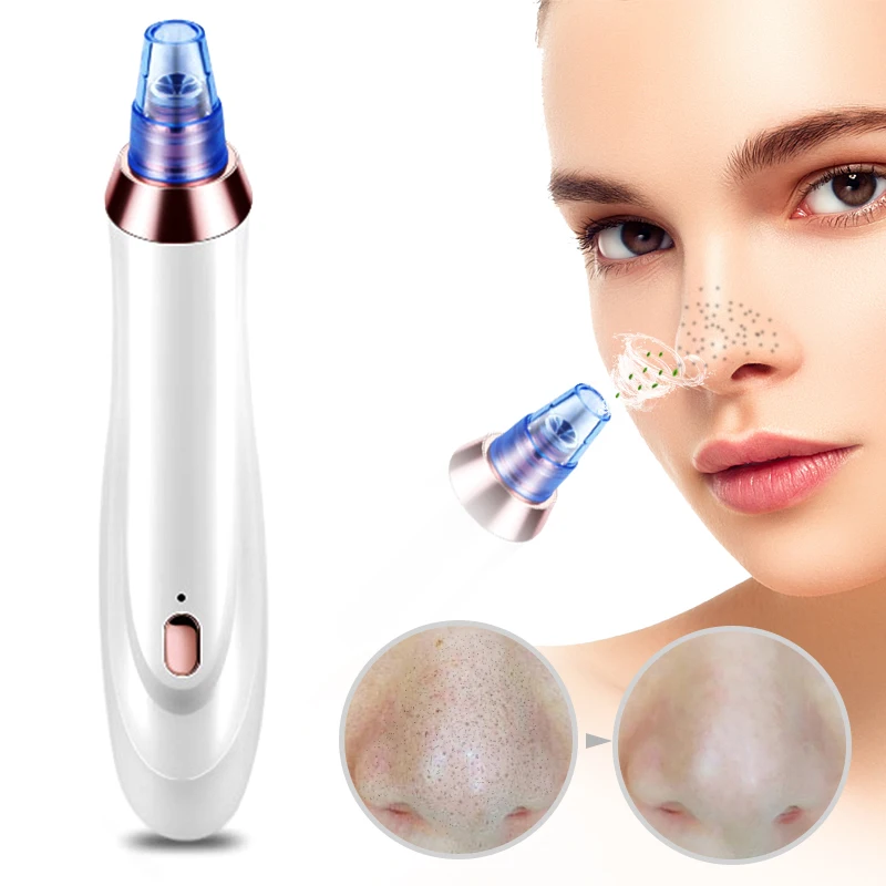 

Rechargeable Beauty Instrument Vacuum Suction Blackhead Remover Facial Pore Cleaner Blackhead Acne Comedo ExtractorSPA Machine