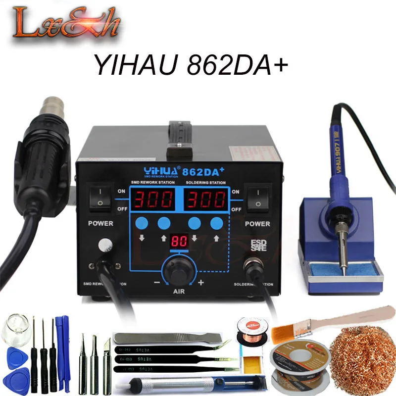 YIHUA 862DA+ 2 in 1 Tig Welding Machine Soldering Station with hot air