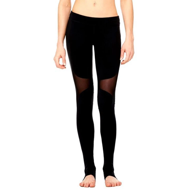 LOOZYKIT Black Mesh сексуальные штаны для йоги высокая талия спортивная одежда