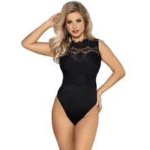 Bodysuits Cut Out Lace Sleeveless Body Femme Sexy O Neck Bodycon Women Bodysuit Plus Size Pink White Black Romper RS80472 black cut out crew neck long sleeves bodysuits