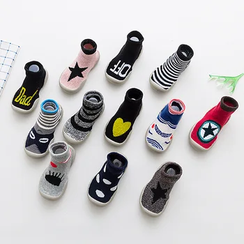 

Baby Casual Socks Shoes Toddler Non-slip Children Indoor Shoes Home Slippers Boy Girl Socks Sneakers Fabric Knitted Shoes