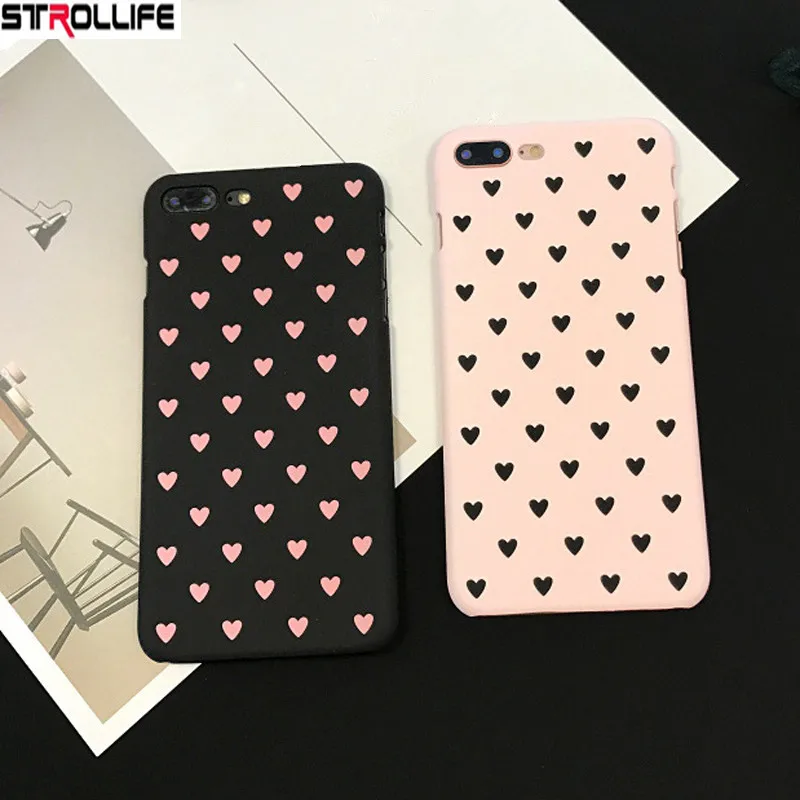 STROLLIFE Cartoon Love Heart Phone Cases For iPhone 6 6s case Ultra thin Frosted Hard PC Back Cover 6Plus 6sPlus Capa |