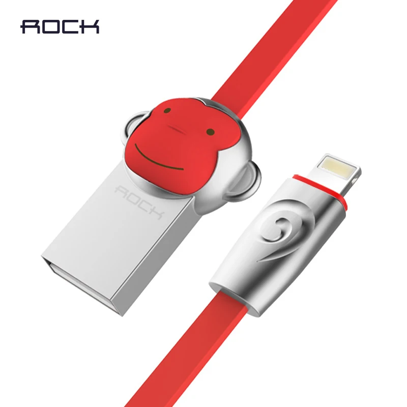 

ROCK Zinc Alloy Monkey USB cable for iPhone 7 6 6s 5s for iPad 2 3 4 Usb cable for IOS phone cable for iPad air pro mini