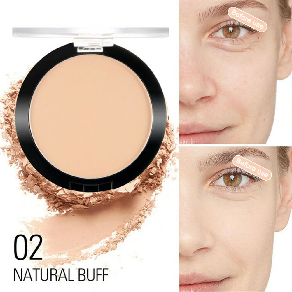 02 Smooth Control Oil Waterproof Long-lasting Makeup Matte Soft Pressed Powder Foundation QRD88 - Цвет: 02