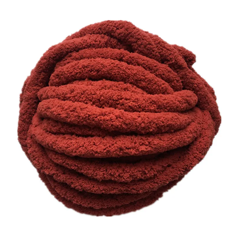4 шарика/Лот 1000 г jumbo толстые руки Вязание vegan chenillen пряжа 2,5 см ширина для подушки одеяло - Цвет: XSB-5
