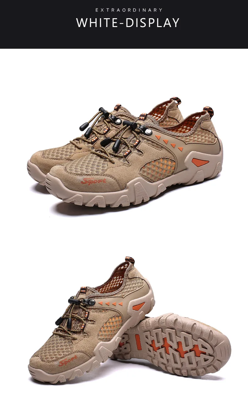 Men Outdoor Sneakers Breathable Anti-skid Hiking Shoes Summer Quick Dry Hiking Sandals for Man Trekking Trail Water Shoes (27)