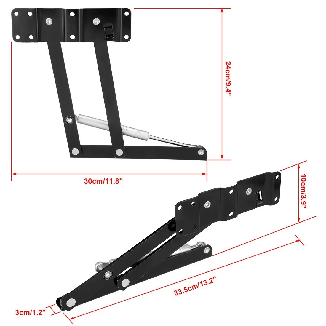 Промо-акция! 1 пара 14 см Высота подъема поднимается журнальный столик стол мебель газовый гидравлический шарнир черный
