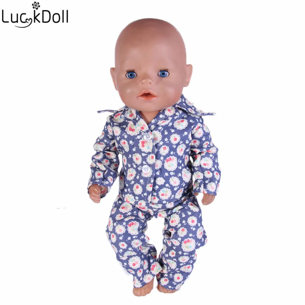 Luckydoll 15 шт. новая одежда куклы пижамы подходит 18 дюймов Американский 43 см BabyDoll аксессуары игрушки Детские лучшие рождественские подарки