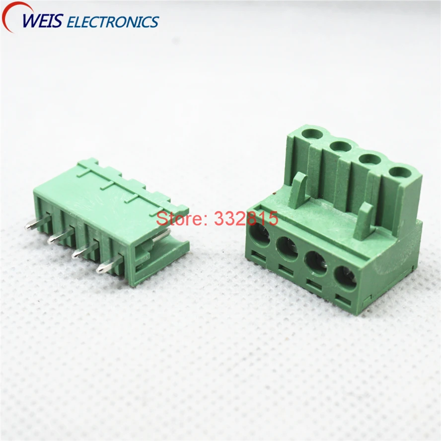 

100sets 2EDG 5.08mm plug + socket 2P 3P 4P 5P 6P 7P 8P 180 degree Straight LEG splice connector terminal 2EDG5.08 Free shipping