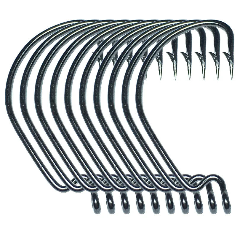 

50pcs/lot 2# 4# 6# 8# High carbon steel fishing hooks crank hook lure Worm Pesca for Soft Bait Tackle high quality accessories