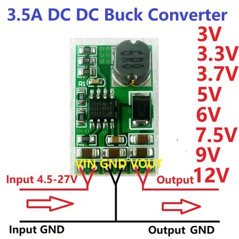 

10 PCS 3.5A DC-DC Converter Module Buck Step-Down Voltage Regulator Board 4.5V-27V to 3V 3.3V 3.7V 5V 6V 7.5 9V 12V