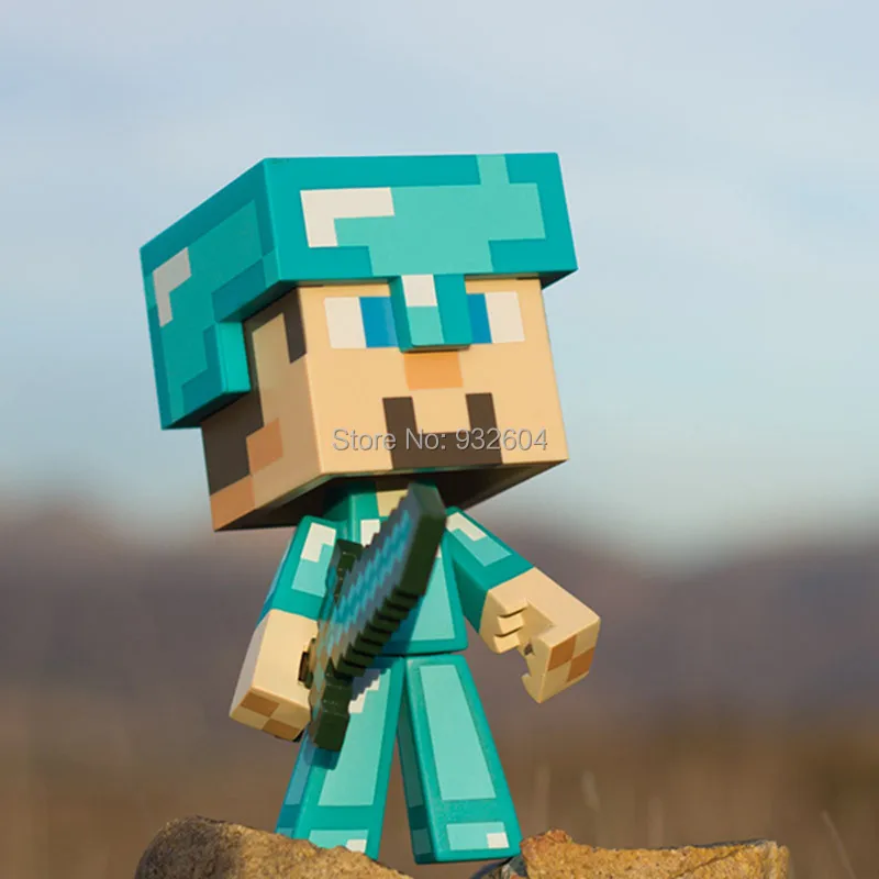minecraft diamond steve figure