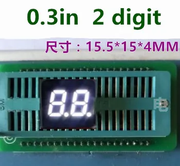 

0.3 inch two Segment digital tube white 0.3" 0.3in Digital Tube 10PIN Common anode 2 bit 7 Segment digit led display