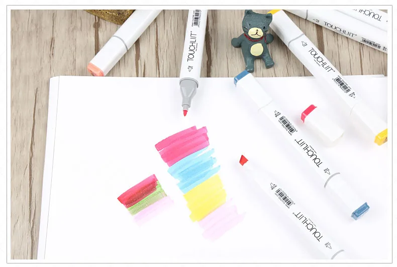 Touchliit Álcool Duplo Marcadores da Arte Anime Arquitetura 30 40 60 80 Cores Paisagem Interior Design Pro Sorteio Canetas Marcador Gráfico 9 design art markers