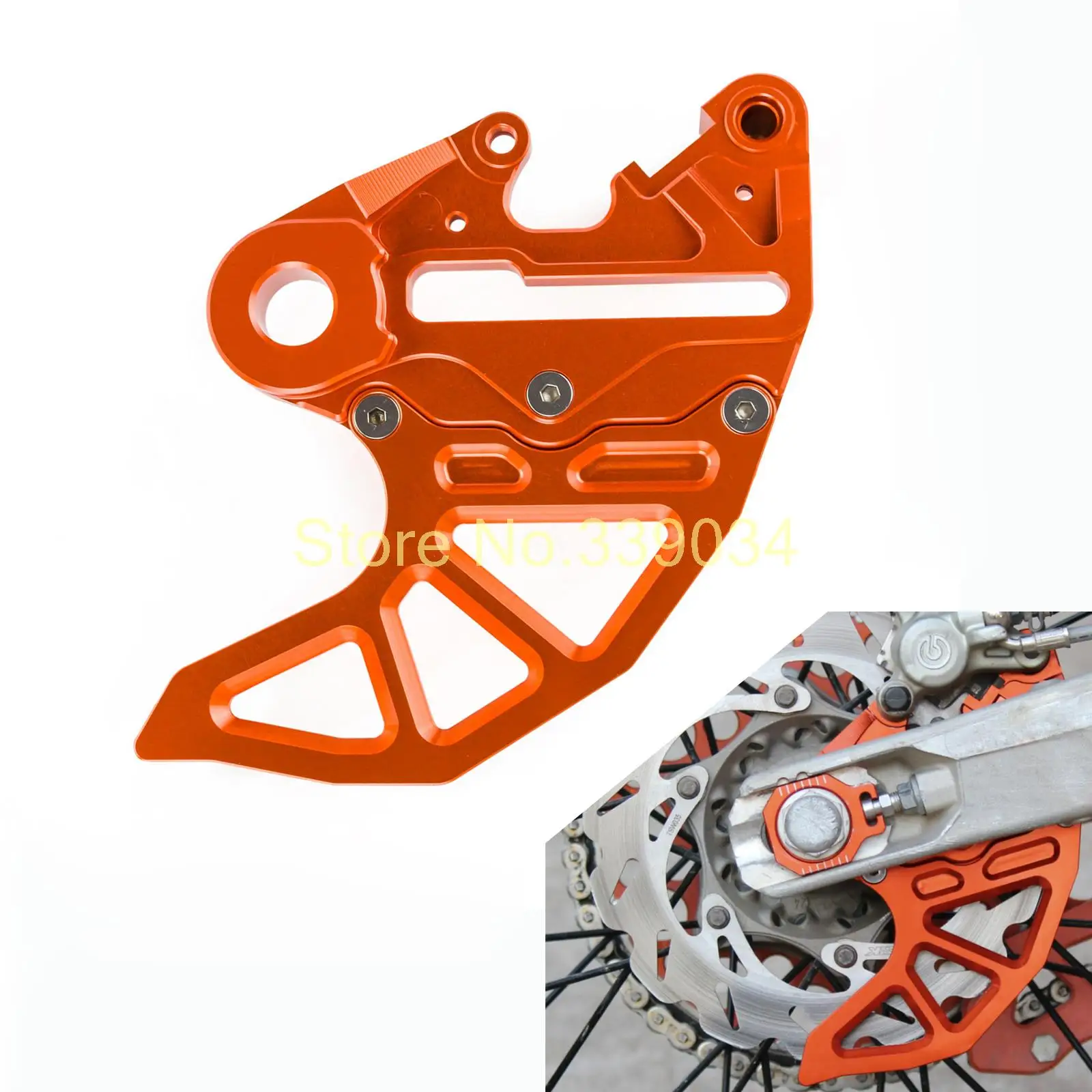CNC Rear Brake Disc Guard & Caliper Bracket For KTM 125 450 SX/SX F/SMR