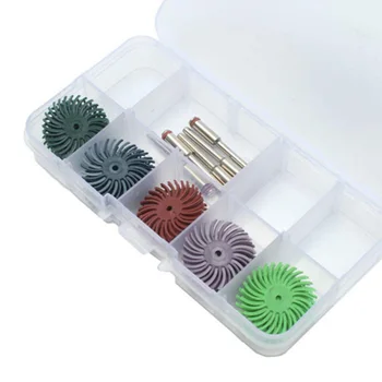 

30pcs Radial Disc Brushes 80-1000 Grit with 5pcs Mandrel Rotary Adapter