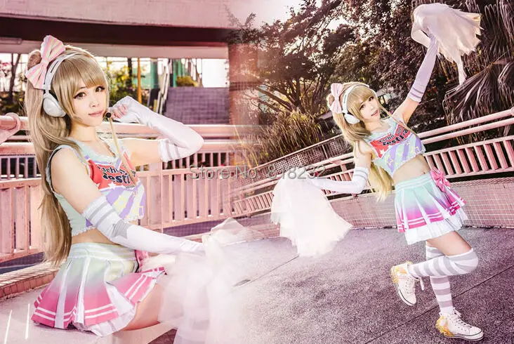 Lovelive الحب لايف مينامي Kotori المشجع المحملة اللباس موحدة الزي تأثيري ازياء