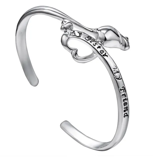 Silver Cuff Bangles Bracelets My Sister Friend Bangle For Women Silver Cuff Bangles Bracelets My Sister Friend Bangle For Women Vintage Charm Bracelet Jewelry