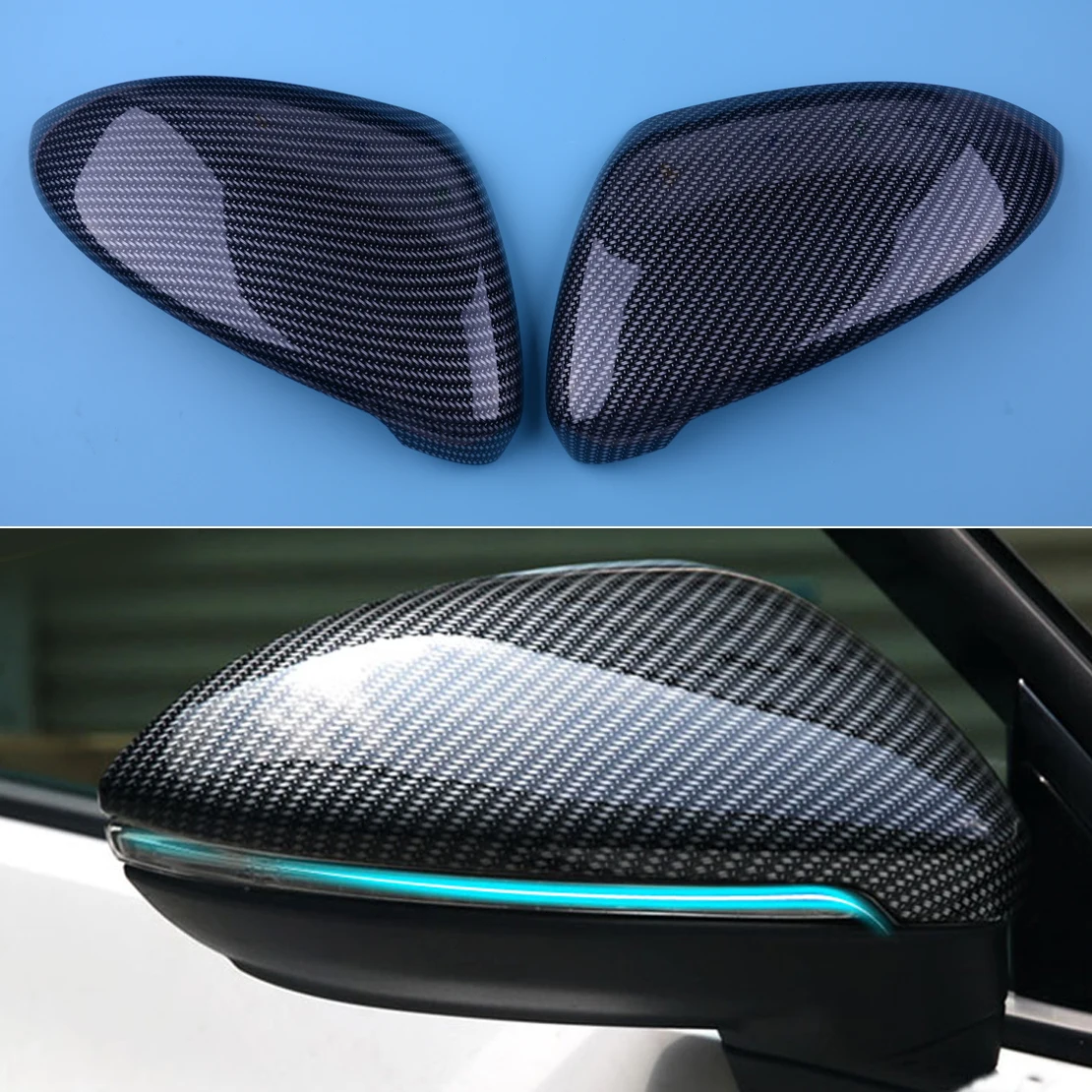 CITALL 2pcs ABS Chrome Plated Side Rearview Mirror Cover Trim