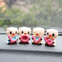 4 шт./компл. украшение автомобиля авто аксессуары милый поросенок Автомобиль Стайлинг интерьер прекрасный орнамент декоративный мягкая игрушка свинья аксессуары Automovil