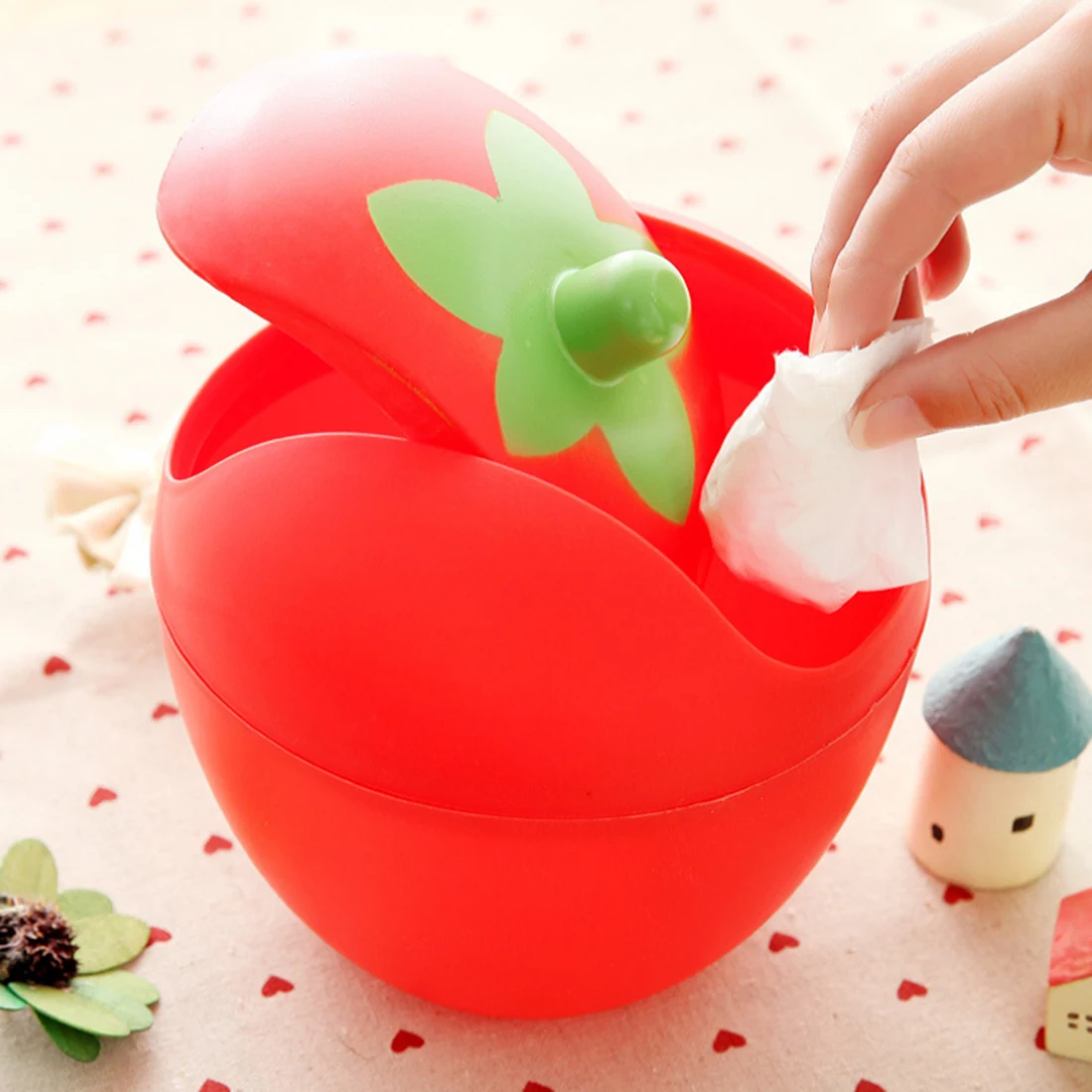 

2 Pcs Plastic Desktop Garbage Trash Can Cleaning Barrel Creative Candy Color Small Trash Bin Desk Organizer