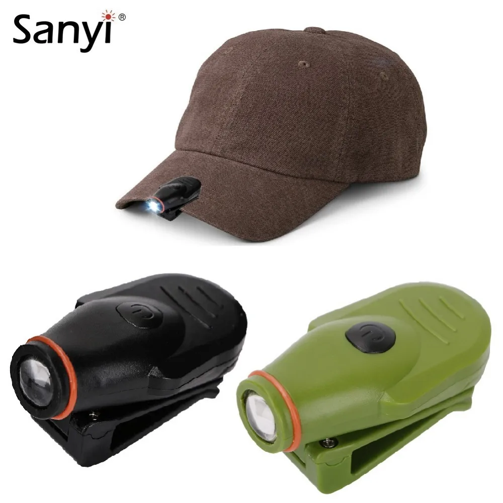 Clip-on Hat Headlamp Headlight LED Cap Light Hunting Outdoor Fishing Camping