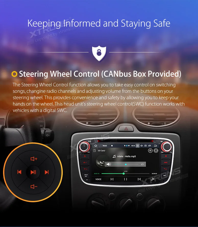 Sale XTRONS 7" Android 8.0 Octa Core Car DVD Player Radio GPS USB Navigation for Ford Focus II Mondeo S-Max C-Max Galaxy II Kuga 2011 19