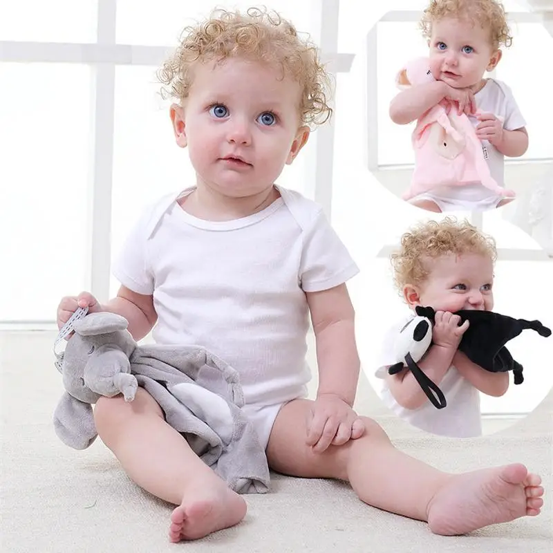 الوليد Blankie الرضع أفخم مهدئا لعب الحيوان شكل بطانية أمان للأطفال ألعاب الأطفال مهدئا منشفة للطفل الرعاية