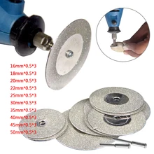 10 шт. 16-50 мм Алмазный шлифовальный диск, шлифовальный диск, точилка, абразивные диски с 2X соединительным хвостовиком для Dremel вращающихся инструментов