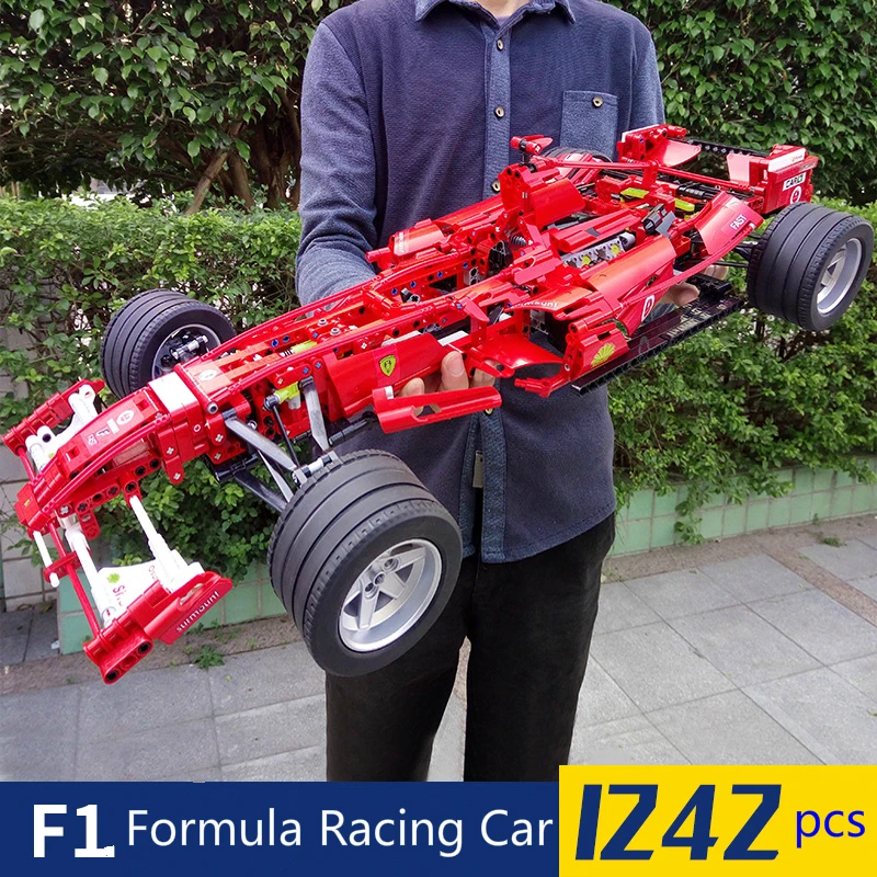 

1242pcs Formula Racing Car 1:8 Model Building Blocks Sets Educational DIY Bricks Toys Compatible Legoing Technic 8674