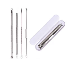 100 комплекты 4 шт./компл. и черных точек прибор для удаления прыщей экстрактор для прыщей жидкость для снятия игл для чистки лица Красота средство для ухода за кожей