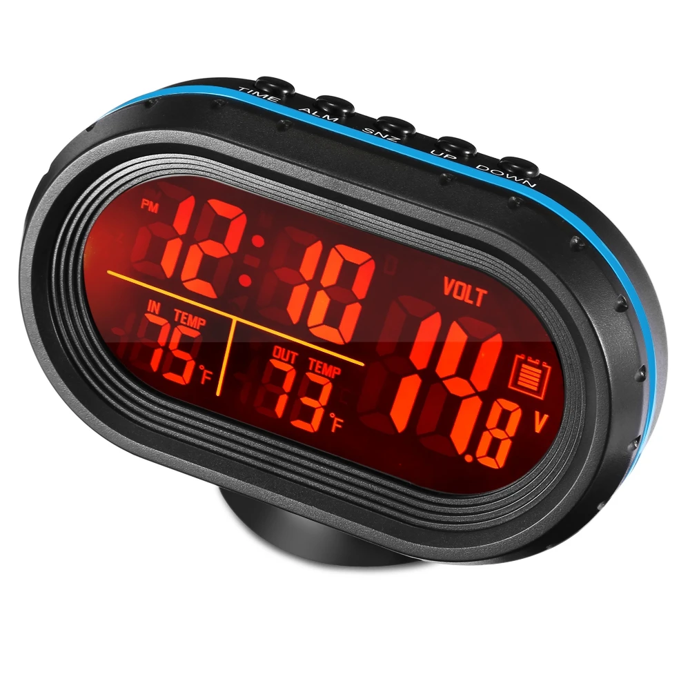 VicTsing VST 7009V Car Digital Clock with Thermometer Automotive Voltmeter TimeTemperatureVoltBacklight Digital Car Clock LED (9)