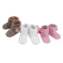 Детская зимняя теплая обувь для малышей с цветочным узором и мягкой подошвой; детская теплая обувь для новорожденных; сезон осень-зима