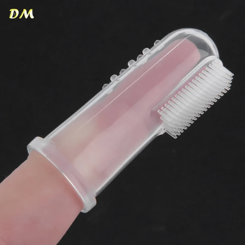 1500 шт. Мягкие силиконовые безопасные детские дети палец Зубная щётка Gum кисть