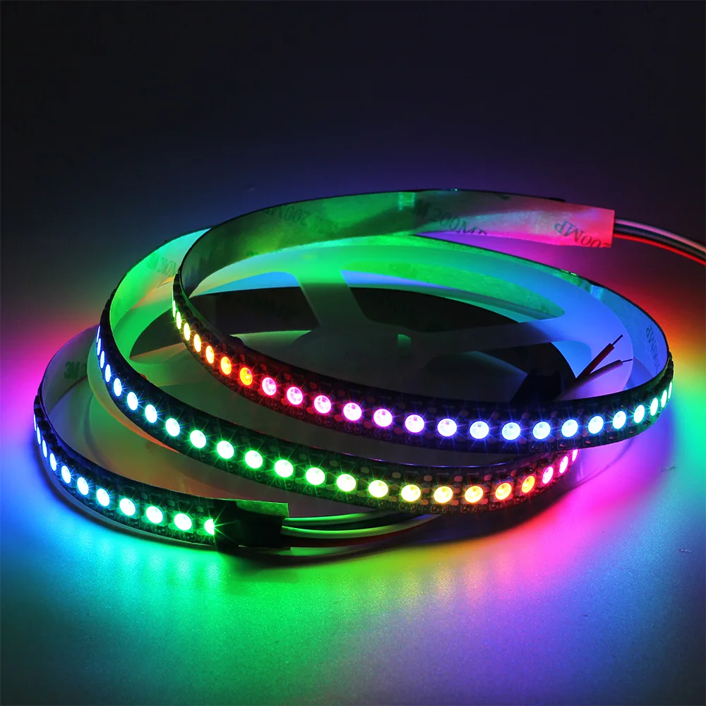 5V Полный Цвет WS2812 Светодиодные ленты RGB 30/60/144 светодиодный s/m умная ИС(интеграционная схема) WS2812B пикселей Светодиодные ленты светильник 5050 белая/черная печатная плата