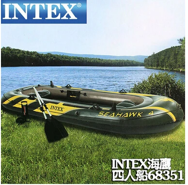 Intex Seahawk 4 человек надувная лодка рыбацкая 351 x 145 48 см 68351 | Спорт и развлечения