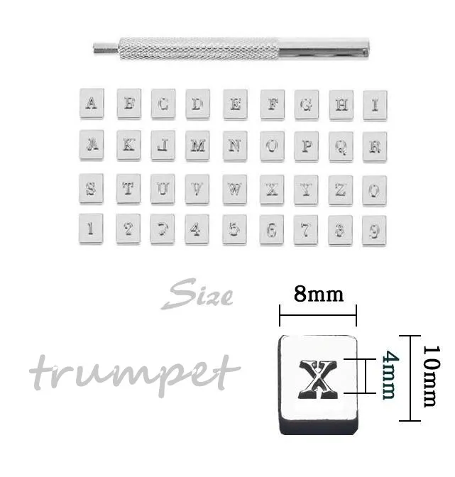 Ручной работы DIY Набор инструментов из кожи стальной удар Алфавит логотип буква номер инструмент кожа ремесло штампы кожа резьба печать - Цвет: 4mm